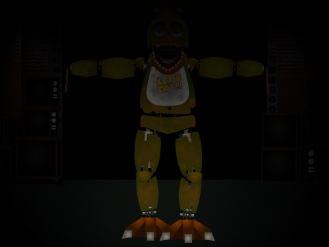 withered chica. (horrer) vector 