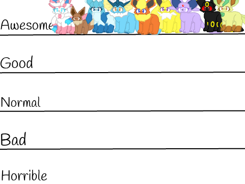 Favorite Eeveelution tier list remix