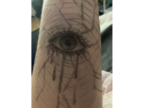 Drawing I drew on my arm :thumbs_up: