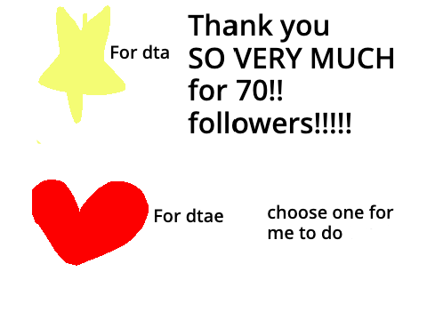 70 FOLLOWERS!!!!