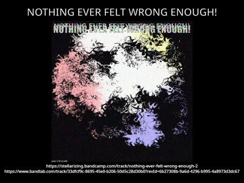 NOTHING EVER FELT WRONG ENOUGH!