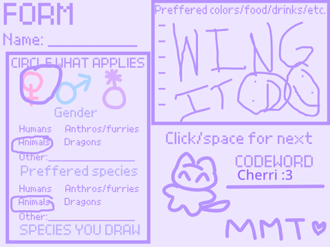 Mystery mood board form thingy :D