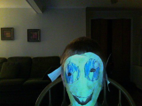 serkrou mask i made while i play unfitting music