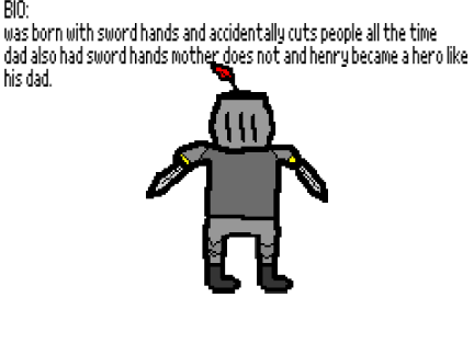 pixel art of henry the hero
