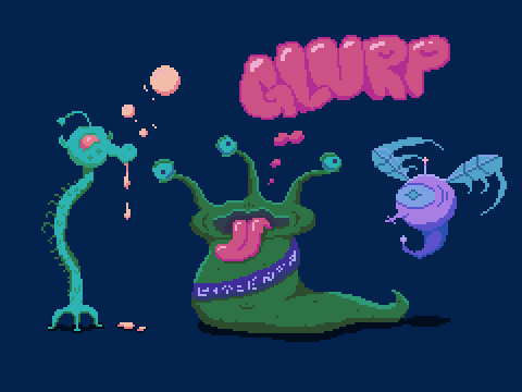 Gribble Bom and the Glorb Lorps [pixel art]