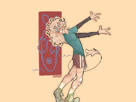 Doodle ✩‧₊˚  ( glitch's pose practice haha )