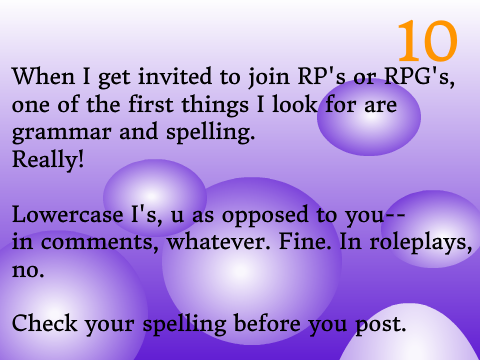 Top 10 Roleplaying Tips