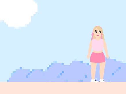 Pixelating Clouds by the Beach