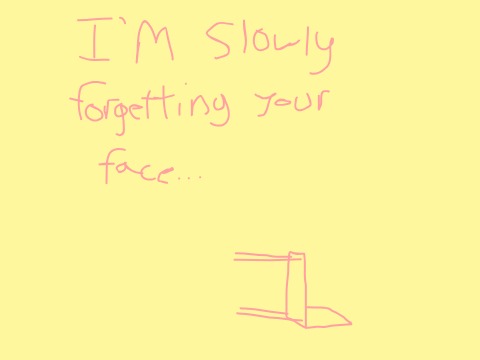 I'm slowly forgetting your face...