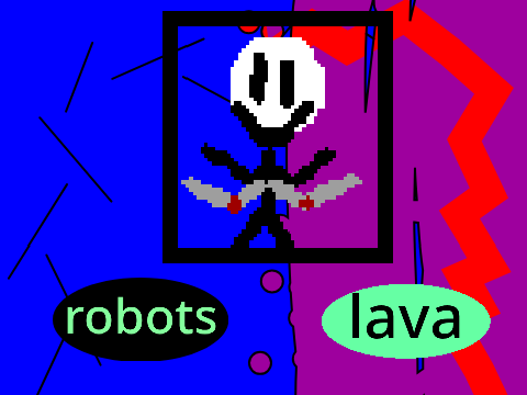 Pixel fan art for my stick figure.