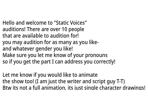 ~Stactic Voices~ CLOSED Auditions