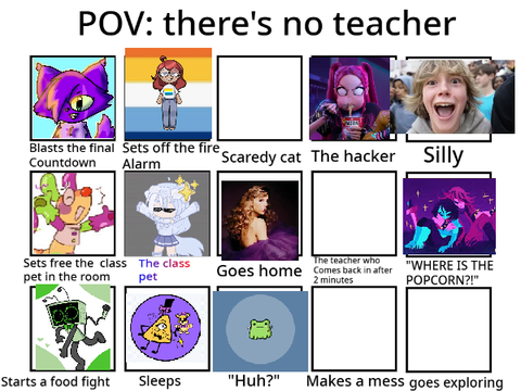 The teacher’s not in the classroom! Who are you? remix remix remix remix remix remix remix
