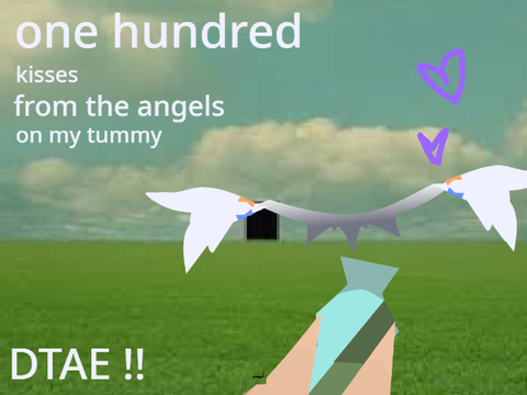 100 KISSES FROM THE ANGEL ON MY TUMMY ! - dtae !||-ꨄ︎
