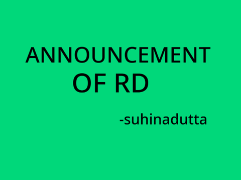 Announcement of RD