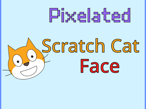 Pixelated Scratch Cat Face
