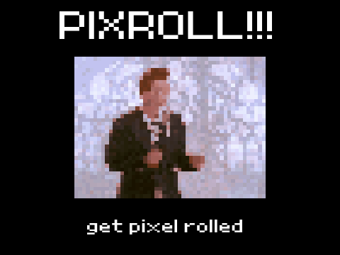 pixel rickroll with music