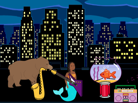 de la musique pare un groupe d’animaux