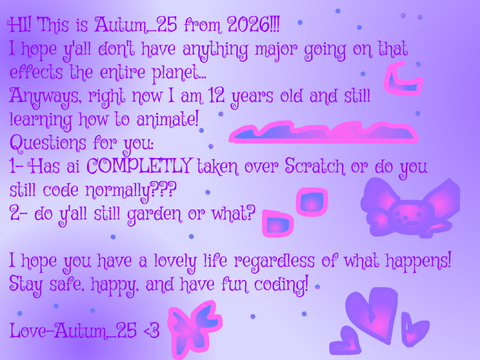 My letter for 2036 scratchers! <3