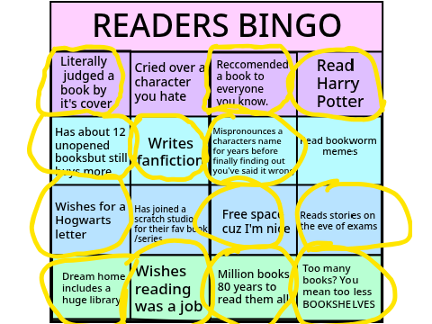 READERS BINGO remix