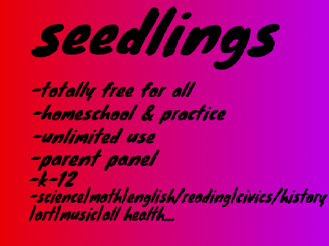 seedlings homeschool curriculum