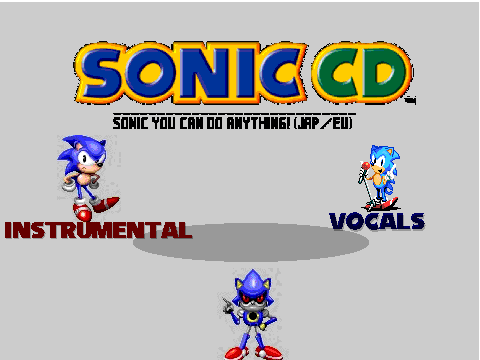 Sonic CD - You Can Do Anything (Vocal/Insturmental controls)