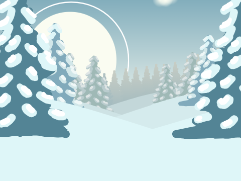 Winter forest parallax