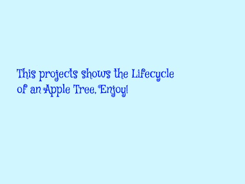 Lifecycle of a apple tree!