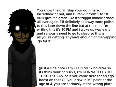 epicly ranking OCs because it's suddenly a trend remix