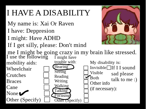 Disability ID template✨ 