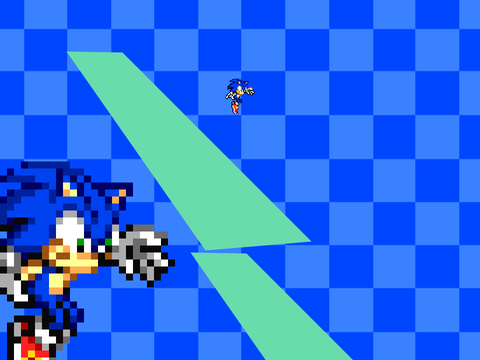Falling sonic animation 
