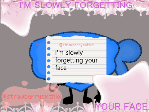 001 - i'm slowly forgetting your face...