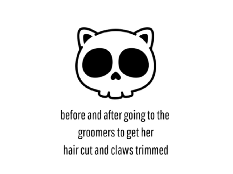 poor kitty :'[ (before and after)