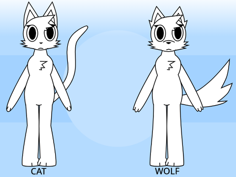 free cat and wolf base