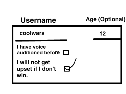 Contest of glory: Voice audition Sign ups! remix