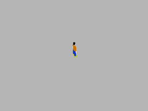 Isometric character walking