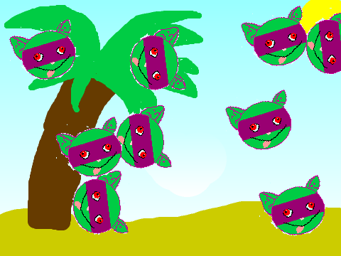 CRAZY SPINNING NINJA CATS