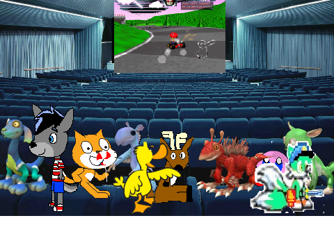 Add Yourself Watching a Movie in a Blue Theater remix
