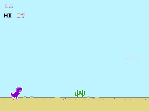 The Colored Dino Game #purple dino