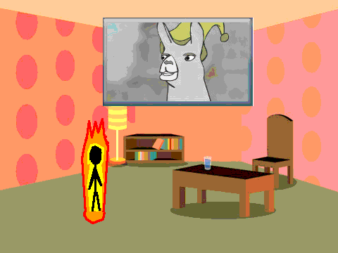 Floating Tv Llama