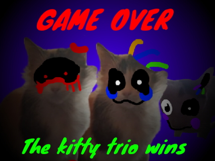 possible fnaemb 3 kitty trio game over screen (flashing warning)