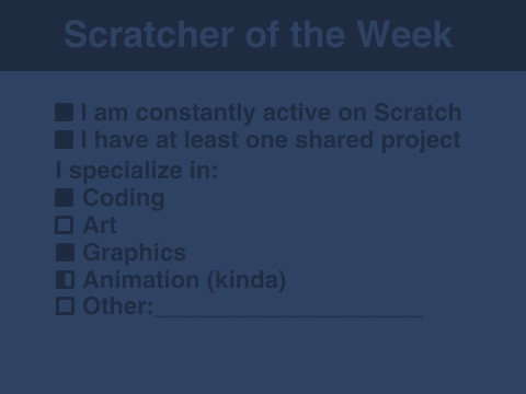 Scratcher of the Week Sign-Up remix