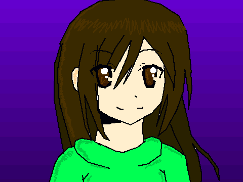Anime girl coloring contest colored