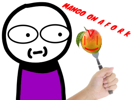 MANGO ON A  F O R K