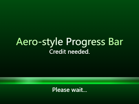 Aero Styled Progress Bar