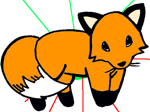 Fox coloring contest entry
