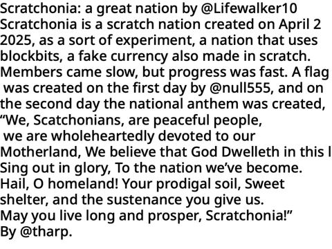 Scratchonia history (not done)