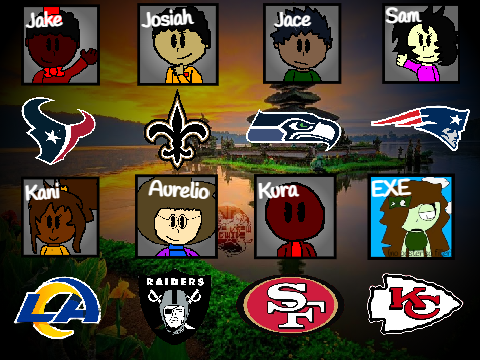 AWAJ characters & their favorite sports teams