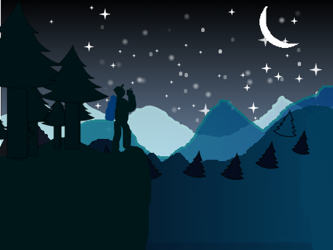 mountain sky parallex