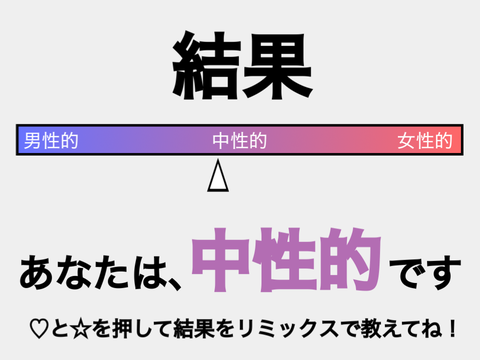 【診断】あなたは男っぽい？女っぽい？やってみた！