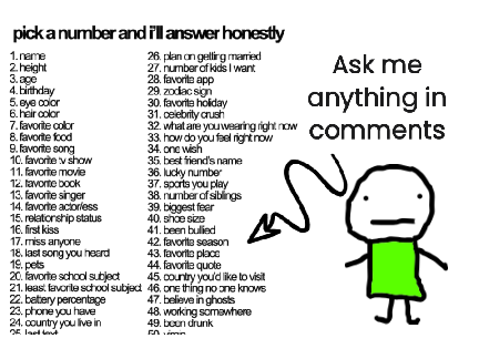 Ask me anything (say the number) remix remix